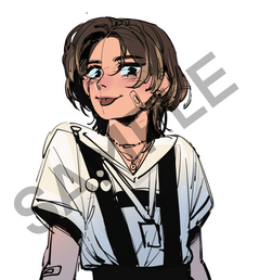 Half Body Colored Sketch sample